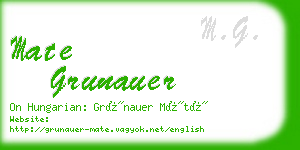 mate grunauer business card